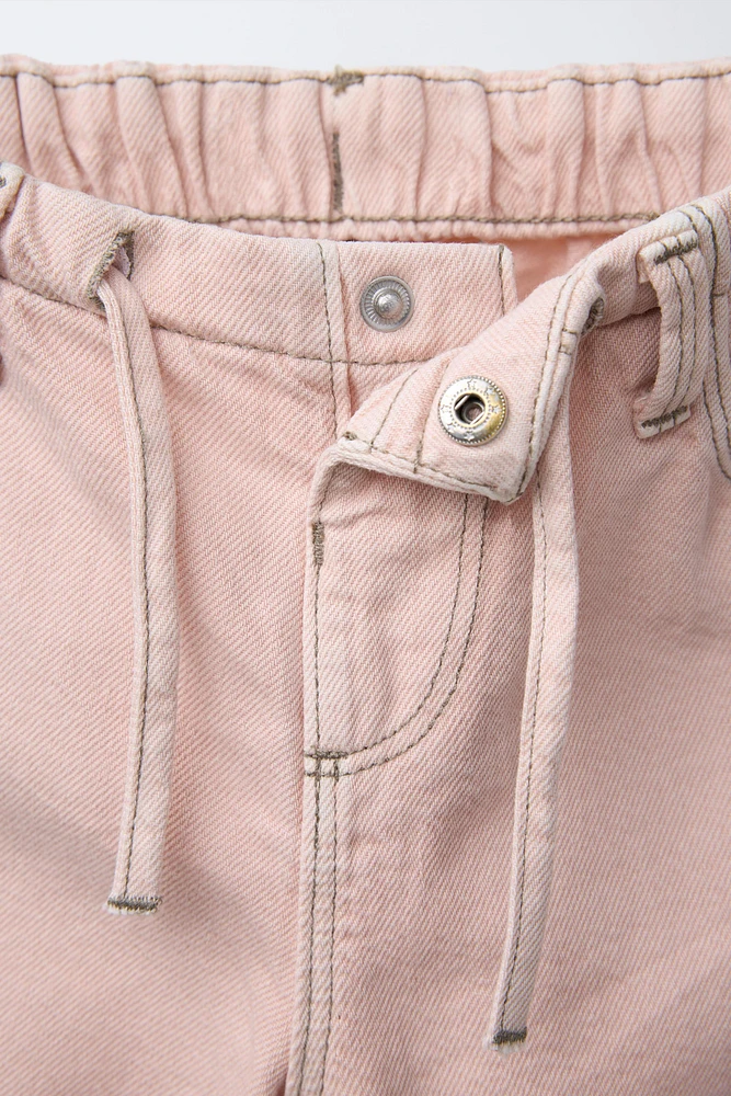 PANTALON EN SERGÉ À COUPE LARGE