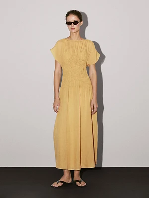 Robe midi broderies