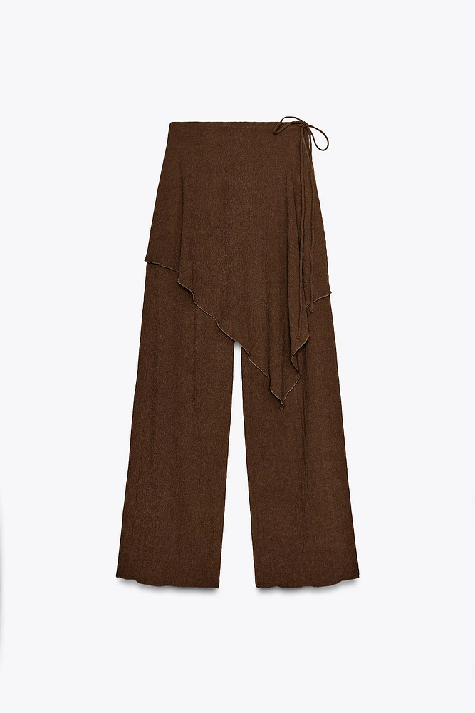 PANTALON PORTEFEUILLE TEXTURÉ