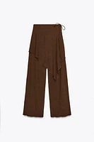PANTALON PORTEFEUILLE TEXTURÉ