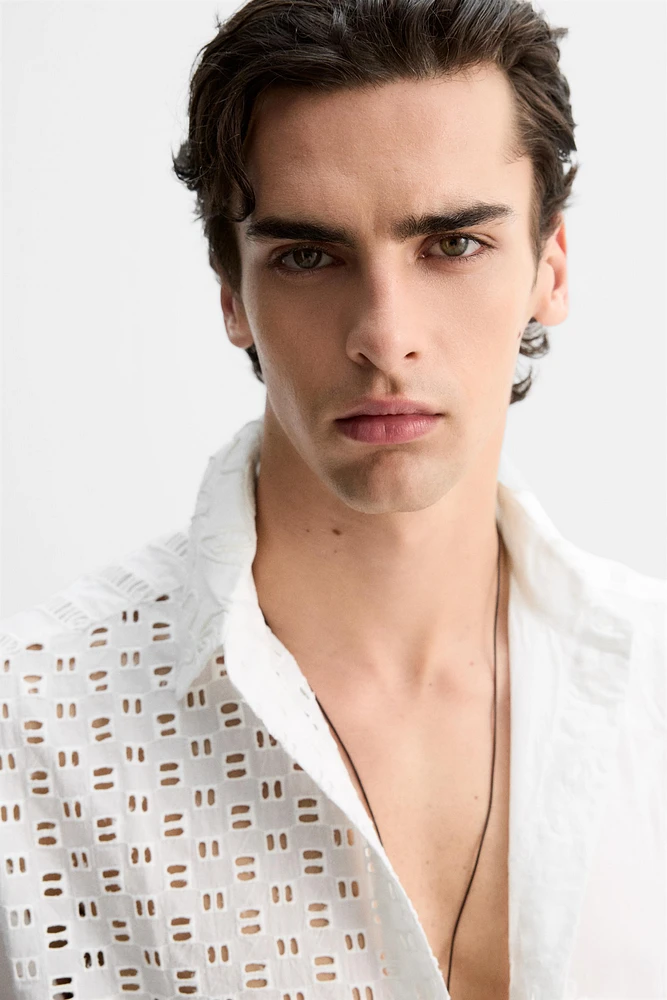 CHEMISE PATCHWORK BRODERIE AJOURÉE