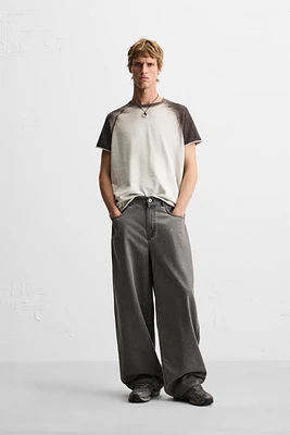 SPRAY PRINT KNIT T-SHIRT