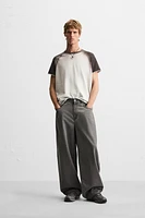 SPRAY PRINT KNIT T-SHIRT