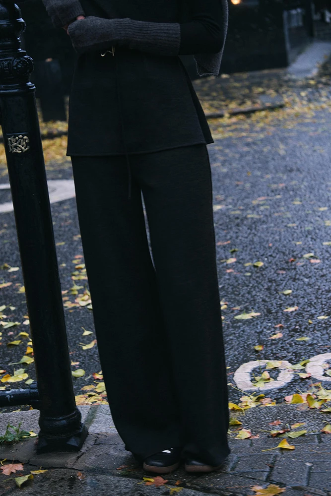 PANTALON LARGE SOFT PIQUÉ