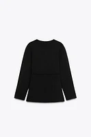 FITTED LONG KNIT JACKET