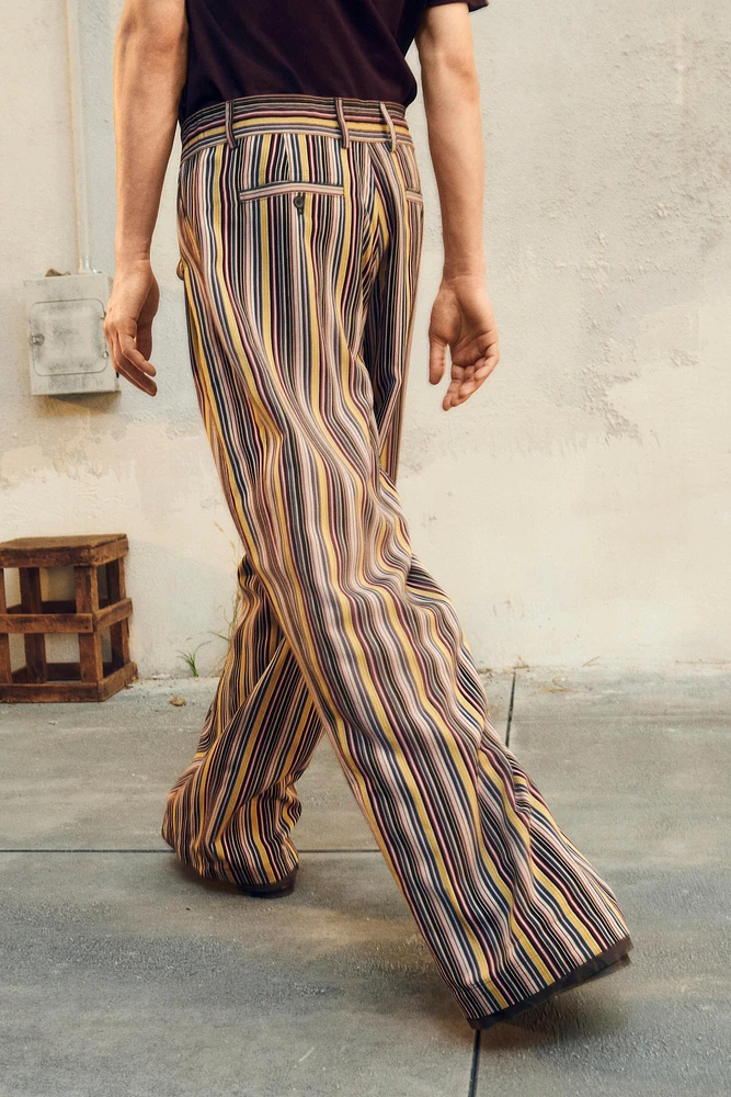WIDE FIT STRIPED PANTS LIMITED EDITION