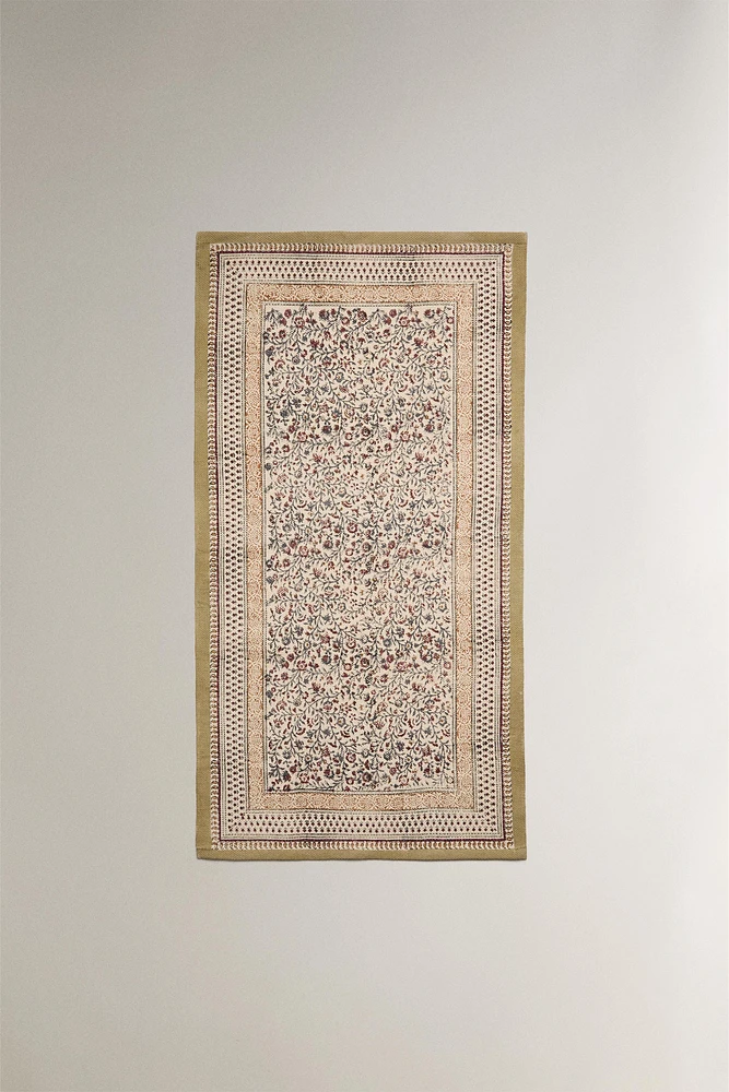 BLOCK PRINT COTTON AREA RUG