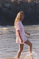CHEMISE COURTE À RAYURES