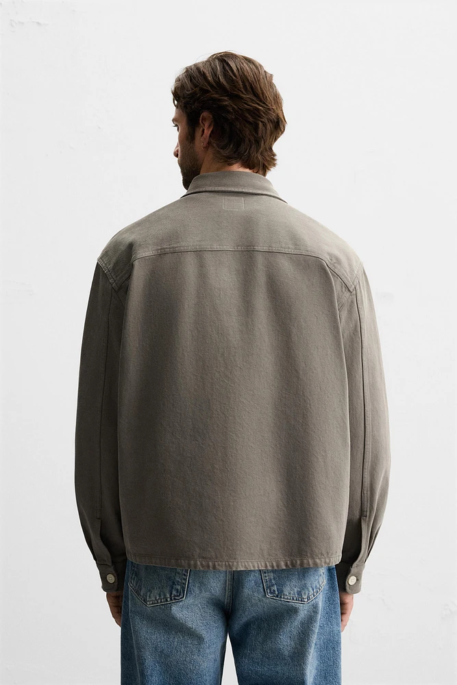 BOXY FIT DENIM OVERSHIRT