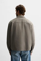 BOXY FIT DENIM OVERSHIRT