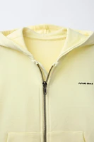 HOODED SWEATSHIRT WITH RAISED TEXT
