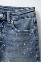 STAR RHINESTONE DENIM SHORTS