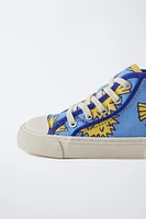 PRINTED HIGH-TOP SNEAKERS
