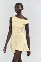 RUCHED TEXTURED DRESS