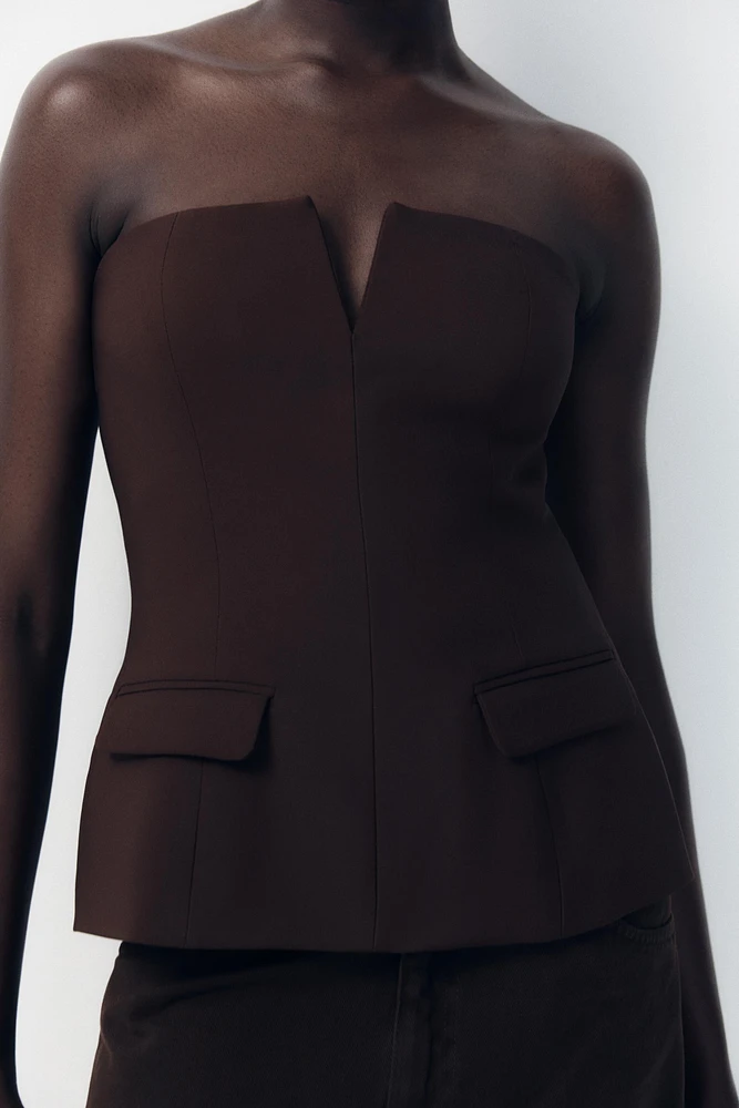 STRAPLESS TOP