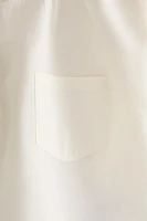 CHILDREN’S SOLID COTTON LONG BLOUSE