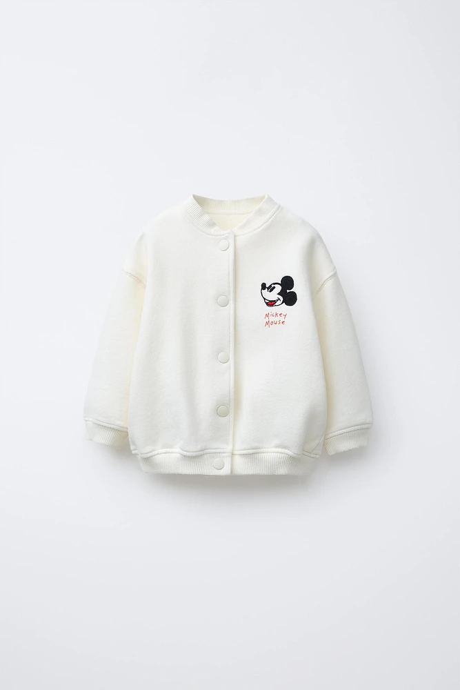 MICKEY MOUSE © DISNEY PRINT FLEECE BOMBER JACKET