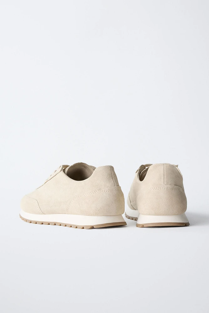 BASKETS EN CUIR