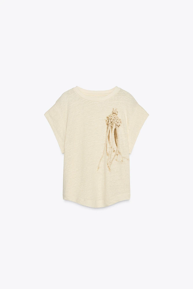 LINEN PRINT T-SHIRT X FANGLU LIN