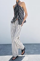 PANTALON PALAZZO À RAYURES ZW COLLECTION