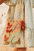 RAFFIA EFFECT CROSSBODY BAG