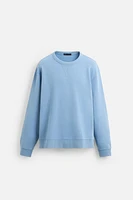 WASHED CREW NECK SWEATSHIRT