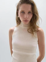 Ribbed cotton blend top - Studio