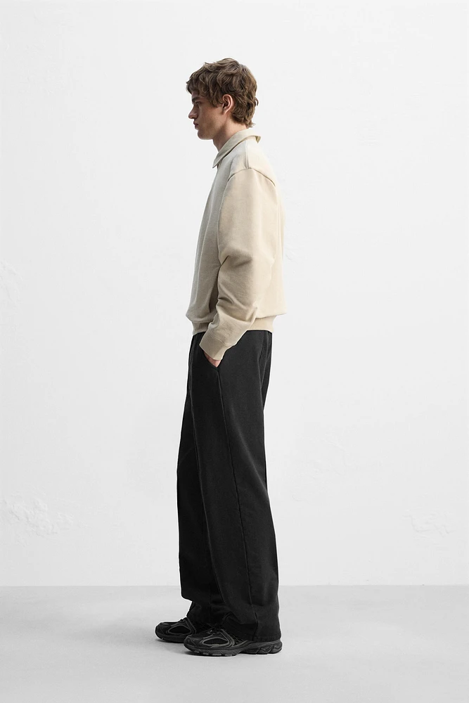 ZIP POLO SWEATSHIRT
