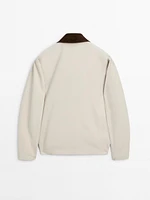 100% cotton jacket with collar detail