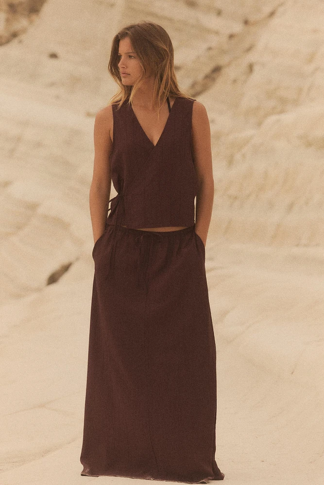WRINKLE-EFFECT TOP VEST