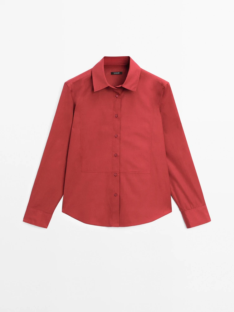Chemisier manches longues 100 % coton