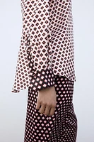 PRINTED SATIN SHIRT