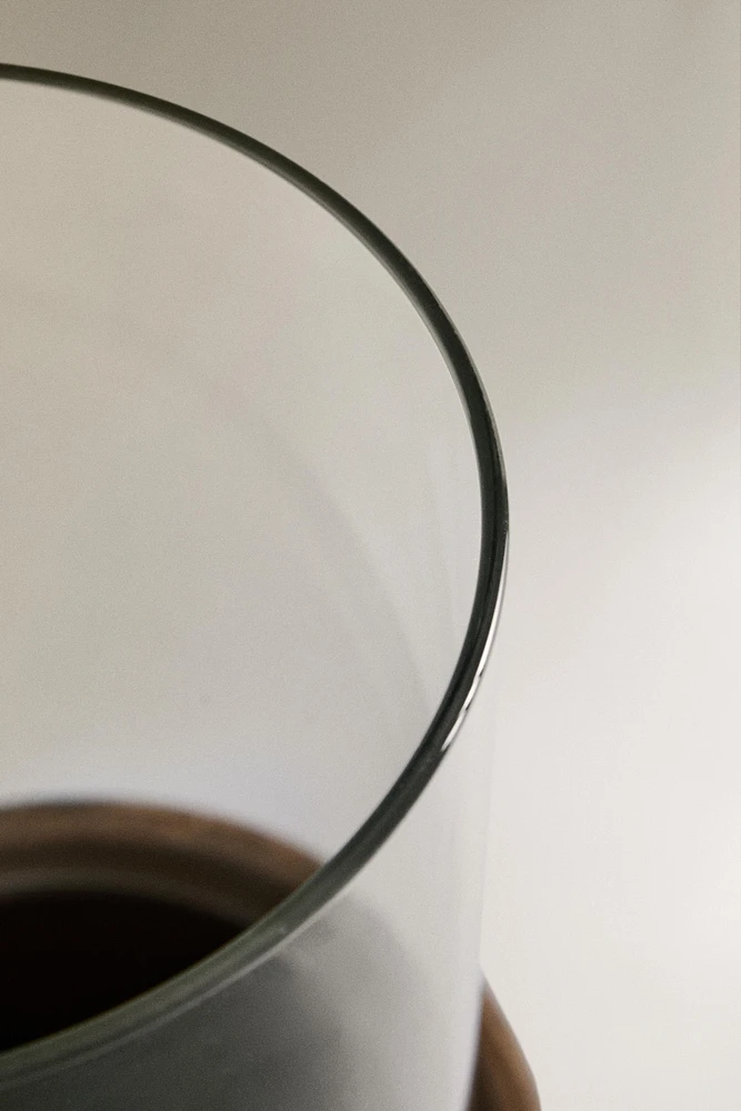 LANTERNE VERRE RECYCLABLE ET CÉRAMIQUE