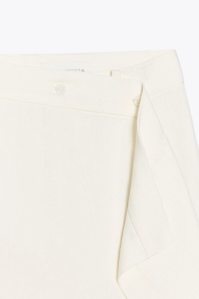 ASYMMETRIC LINEN SKIRT ZW COLLECTION