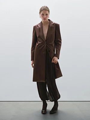 Manteau long satiné - Studio