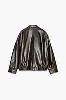 BLOUSON BOMBER EN CUIR 100 % ZW COLLECTION LIMITED EDITION