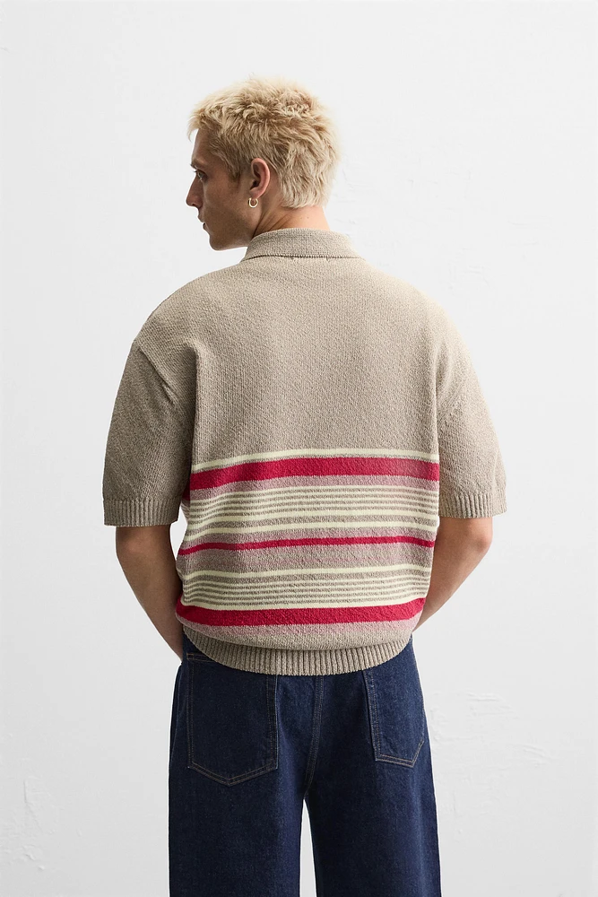 QUARTER ZIP KNIT POLO