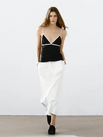 Top triangle maille pointelle