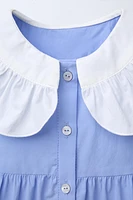 TIERED POPLIN DRESS