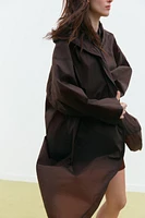WATER REPELLENT PARACHUTE LONG JACKET