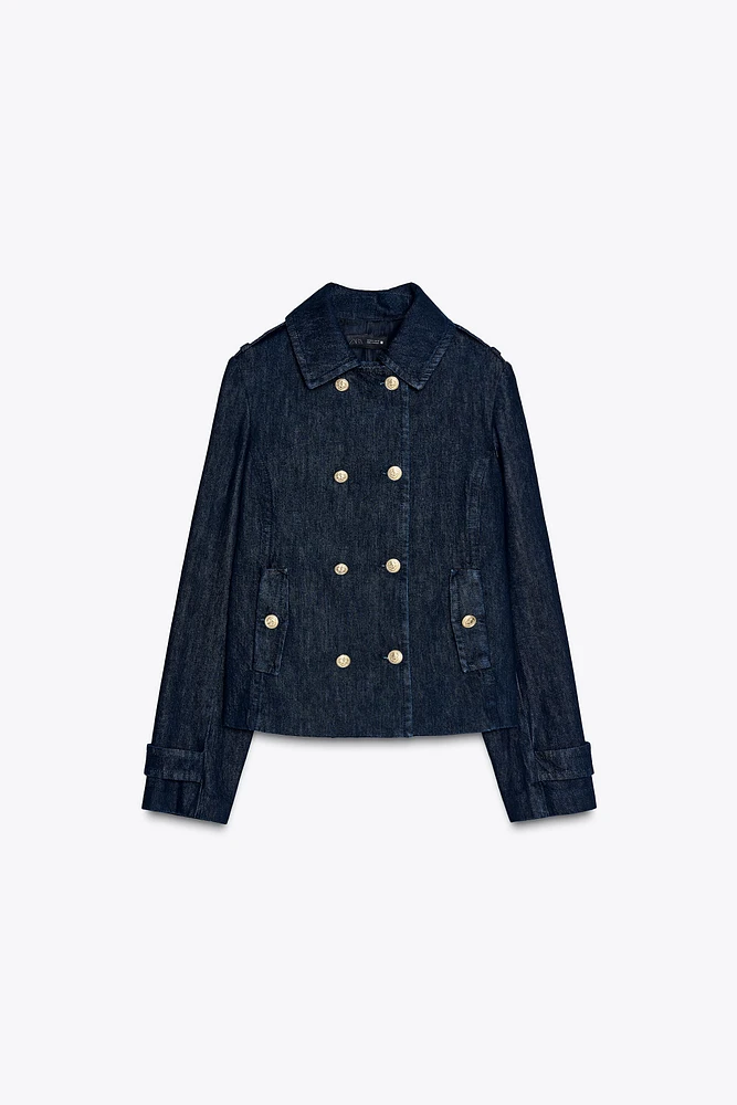 DOUBLE-BREASTED DENIM JACKET