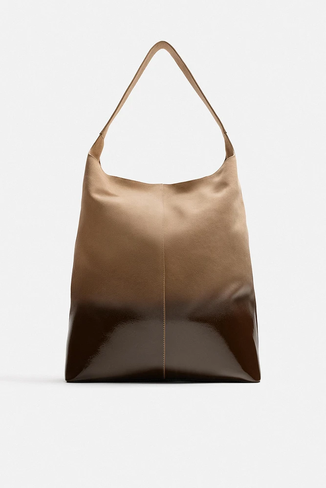 SAC SHOPPER EN CUIR LAQUÉ