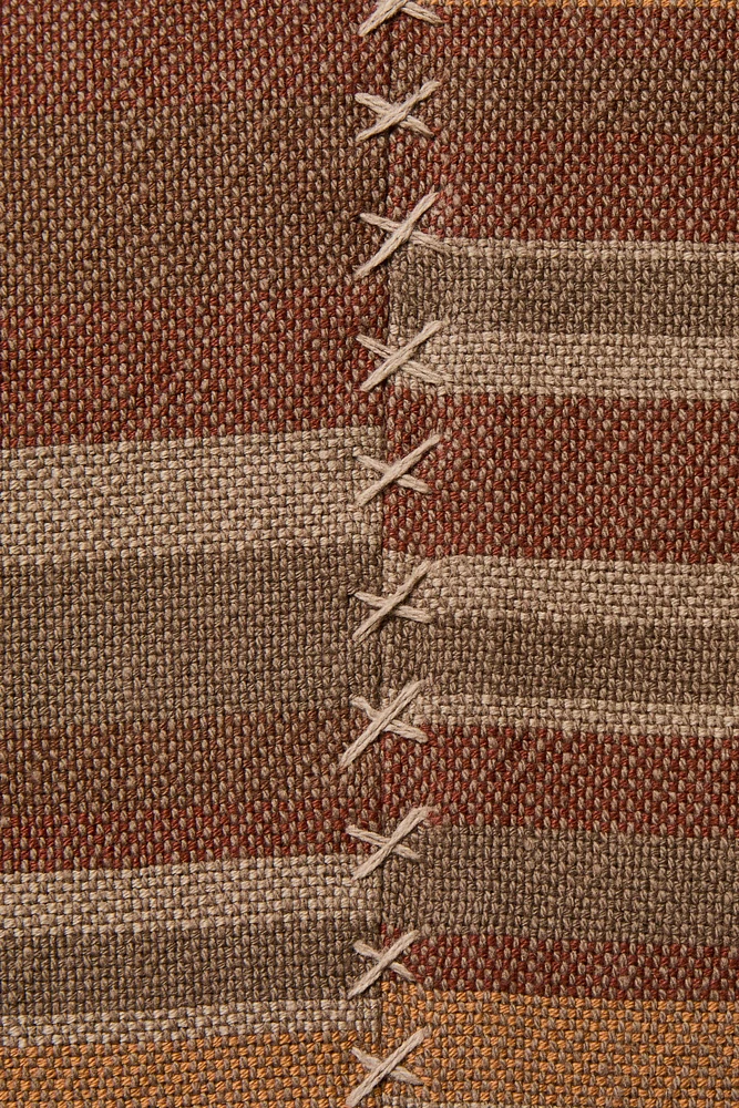 COTTON MULTICOLORED STRIPED THROW PILLOW COVER