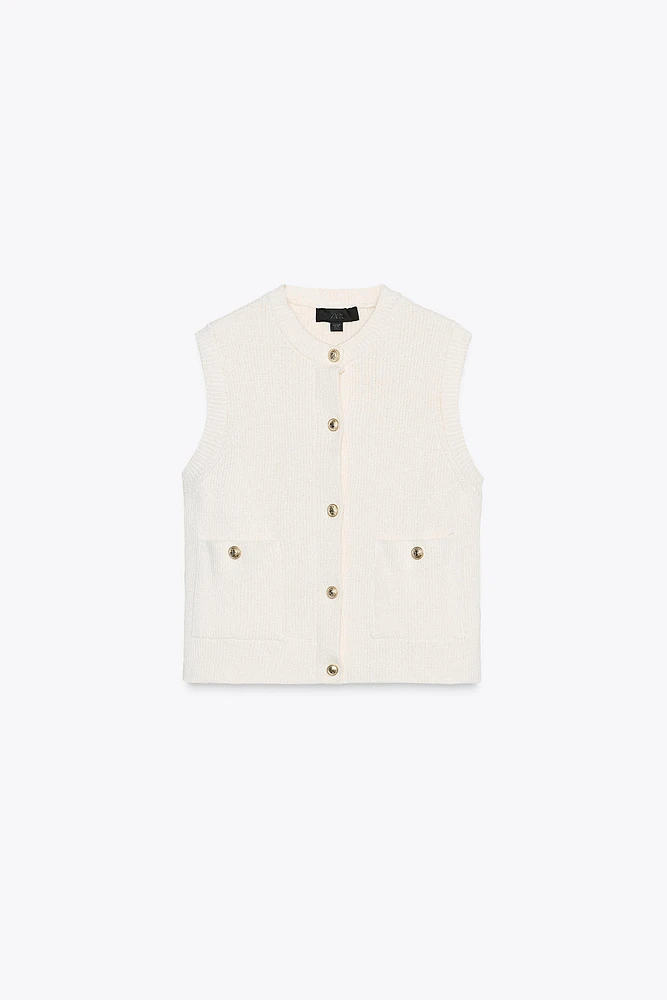 SMOOTH KNIT VEST TOP