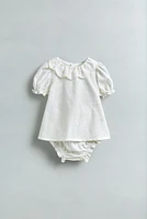 BLOUSE ET CULOTTE BRODÉES À NŒUDS