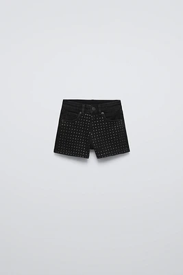 RHINESTONE DENIM SHORTS