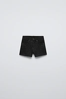 RHINESTONE DENIM SHORTS