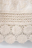 EMBROIDERED FLORAL SKIRT