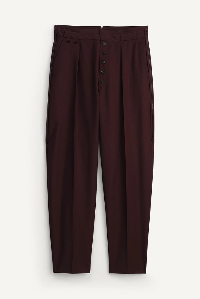 LIMITED EDITION PLEATED WOOL PANTS