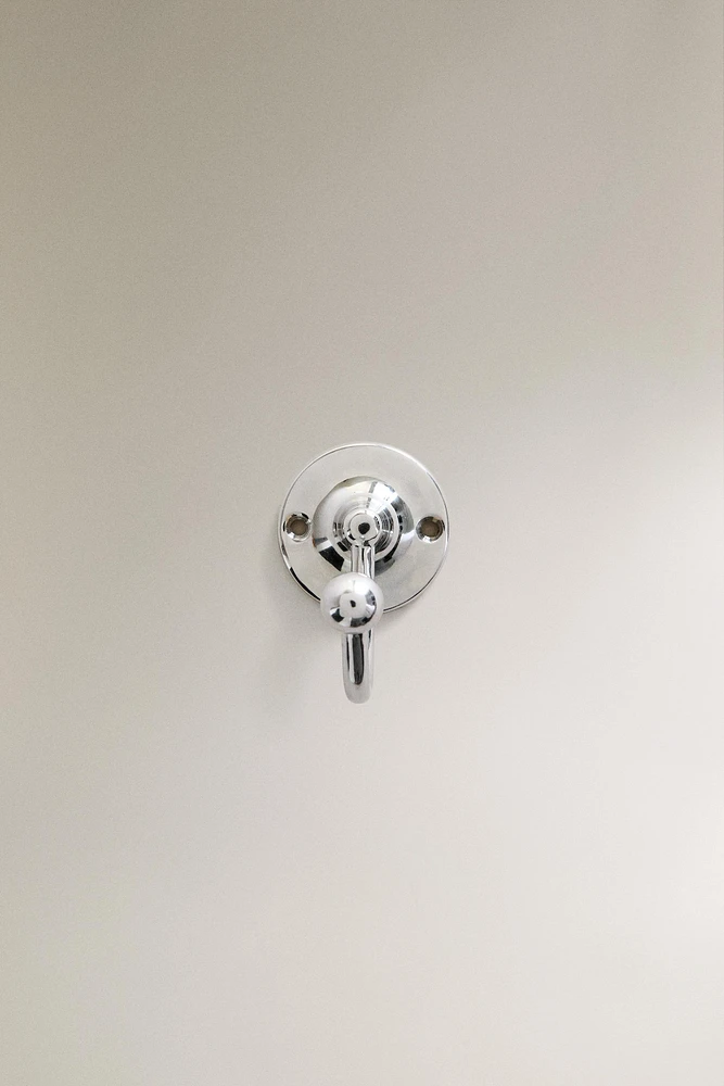 SHINY SILVER WALL HOOK